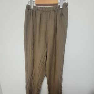 Vintage 100% linen high waist trouser